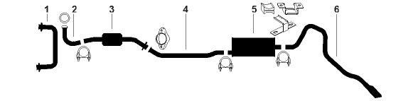 1977 Buick Century, Regal & Skylark 8 Cyl 350R (5.7L), 403 (6.6L) Engine Single Exhaust System diagram