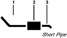 1965-68 Dodge (Models Over 1 Ton) 6 Cyl Single Exhaust System diagram