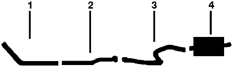 1979-80 Plymouth Arrow, Champ & Sapporo Champ Single Exhaust System diagram