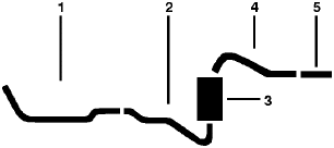 1971-73 Chevrolet Camaro 6 Cyl Single Exhaust System diagram