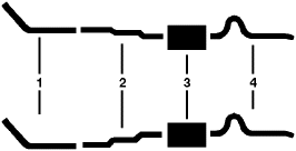 1963-64 Chrysler 300 8 Cyl Dual Exhaust System diagram