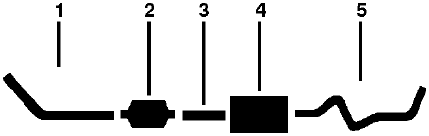 1987-96 Dodge Dakota 4 Cyl 2.2L, 2.5L Engine Single Exhaust System diagram
