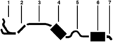 1965-66 Chrysler Imperial 8 Cyl Single Exhaust System diagram