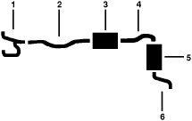 1965 Dodge Polara, Custom 880, Monaco Station Wagon 8 Cyl 413 Engine Single Exhaust System diagram
