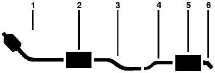 1989-90 Dodge Spirit 4 Cyl 135 (2.2L), 153 (2.5L) Engine Single Exhaust System diagram