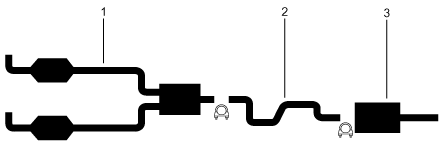 1989-95 Ford Thunderbird 6 Cyl 232 (3.8L) Engine Single Exhaust System diagram