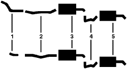 1961 Oldsmobile 98 8 Cyl Dual Exhaust System diagram