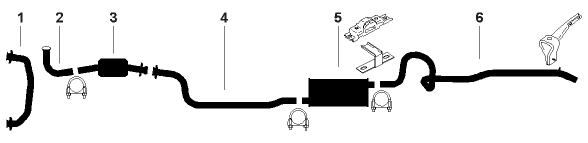 1978-79 Oldsmobile Delta 88, Royale 8 Cyl 260F (4.3L) Engine Single Exhaust System diagram