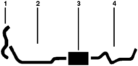 1965-67 Oldsmobile Cutlass & Ciera 8 Cyl Single Exhaust System diagram