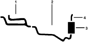 1965-66 American Motors (Exc. 3 Seat Station Wagon & American) 8 Cyl Single Exhaust System diagram