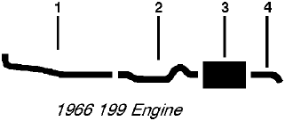 1966 American Motors American 6 Cyl 232 Engine Single Exhaust System diagram