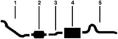 1978 American Motors Gremlin 4 Cyl 121 Engine Single Exhaust System diagram