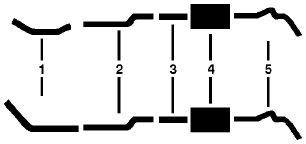 1989-90 Chevrolet C/K/P/R/V30/3500 8 Cyl 378J (6.2L) Engine Dual Exhaust System diagram