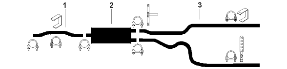 1988-93 Chevrolet C/K/P/R/V10/1500 8 Cyl 350K (5.7L) Engine Dual Exhaust System diagram