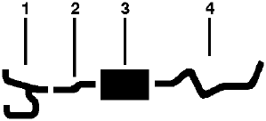 1975 Dodge C/D/F/P/T/W100 & 150 8 Cyl Single Exhaust System diagram