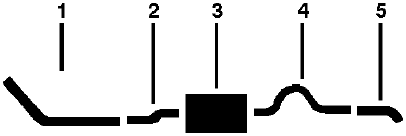 1980 Dodge C/D/F/P/T/W200 & 250 D, W-200 Diesel Engine Single Exhaust System diagram