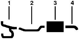 1969-71 Dodge C/D/F/P/T/W300 & 350 8 Cyl Single Exhaust System diagram
