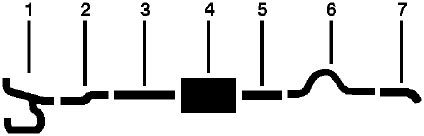 1989-91 Dodge C/D/F/P/T/W200 & 250 6 Cyl Single Exhaust System diagram