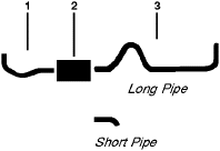 1967-69 Ford 1969, Prior (Models 1 Ton & Under) 6 Cyl Single Exhaust System diagram