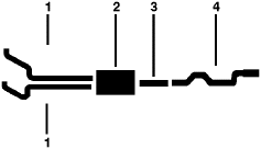 1973-74 Ford F, P-350 8 Cyl Single Exhaust System diagram