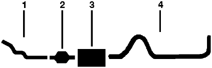 1977 Ford F-100 & 150 6 Cyl 300 (4.9L) Engine Single Exhaust System diagram