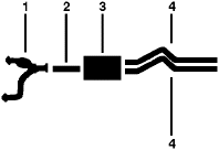 1987 Ford F-250 8 Cyl 351 (5.8L) Engine Single Exhaust System diagram
