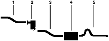 1981-82 Mercury Capri 4 Cyl Single Exhaust System diagram